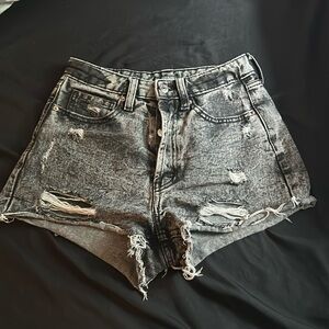 Wild Fable Gray Black Ripped Shorts